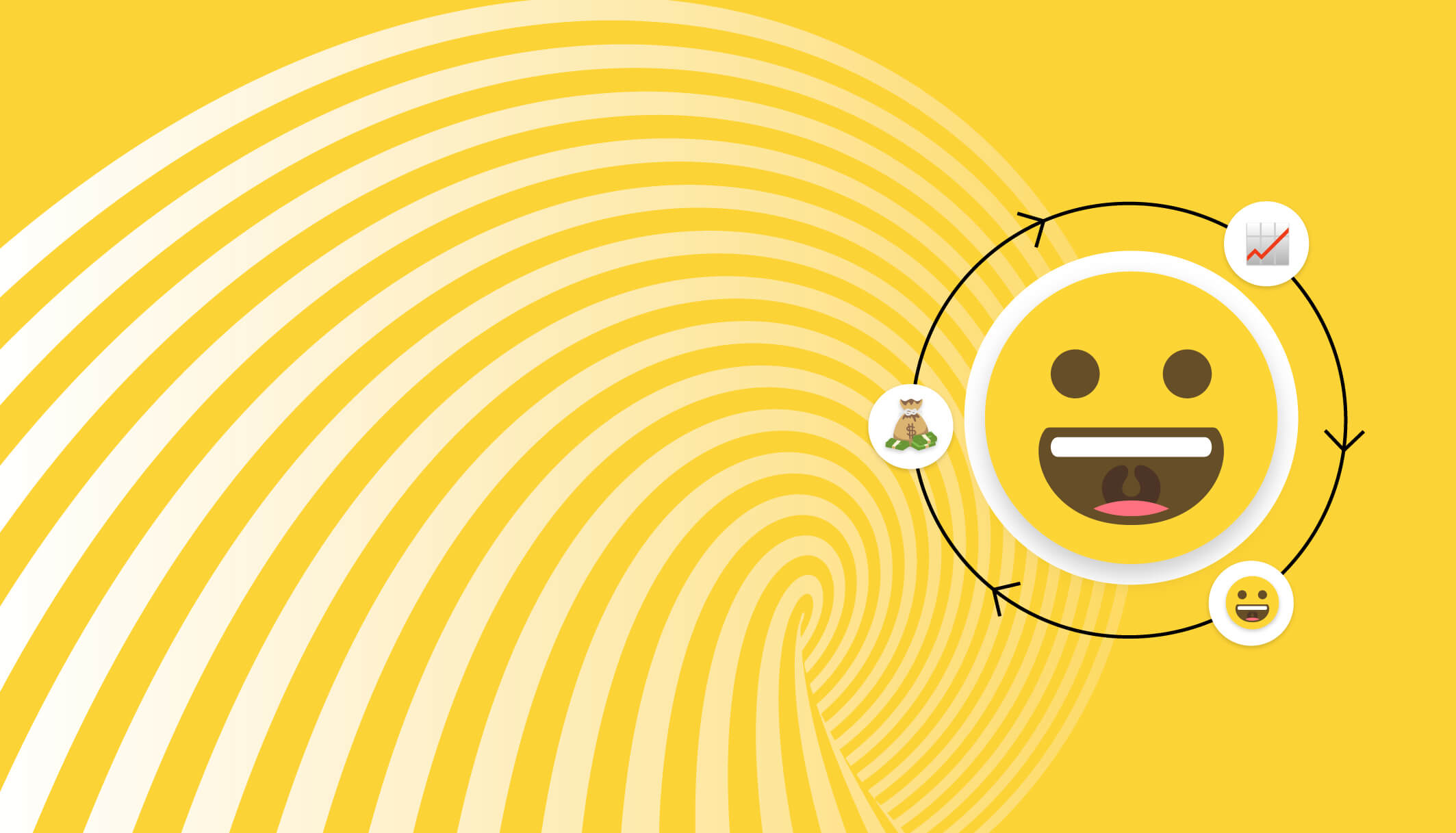 Smiley face on yellow background